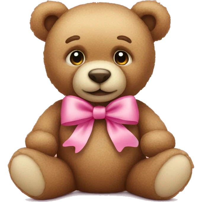 teddy bear with pink bow emoji