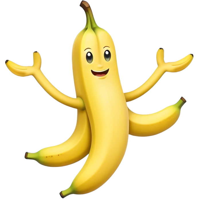 A banana with two arms and two legs  emoji