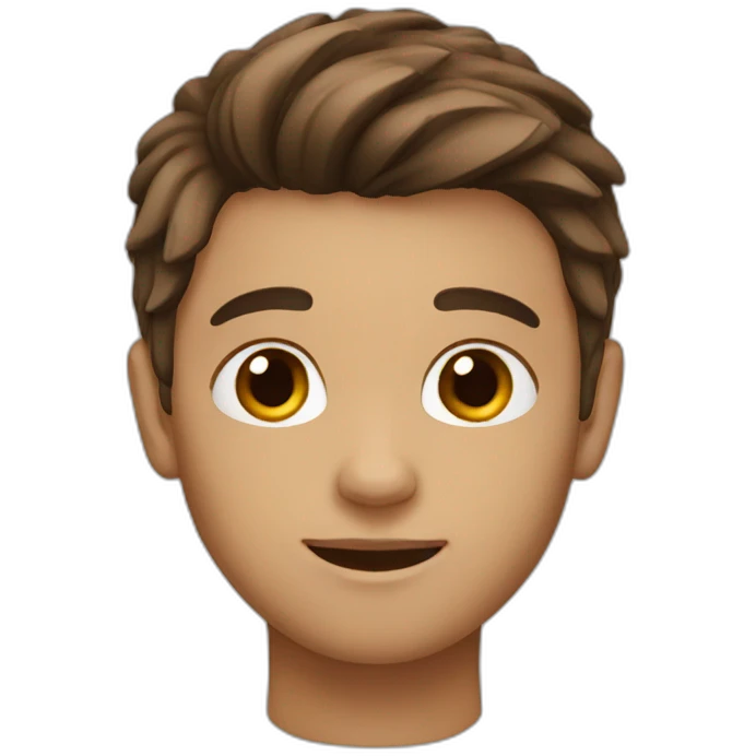 boy brown hair emoji