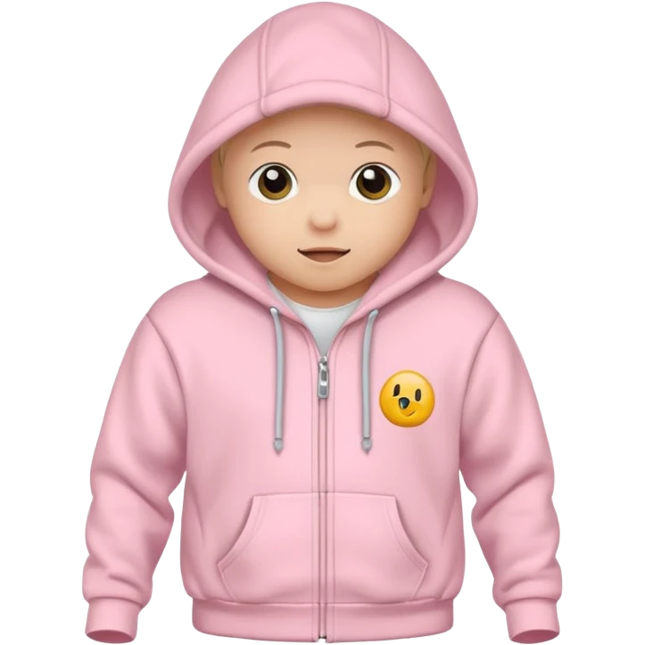 baby pink colour hoodie with hood emoji .ONLy hoodie, don't show me person in hoodie emoji