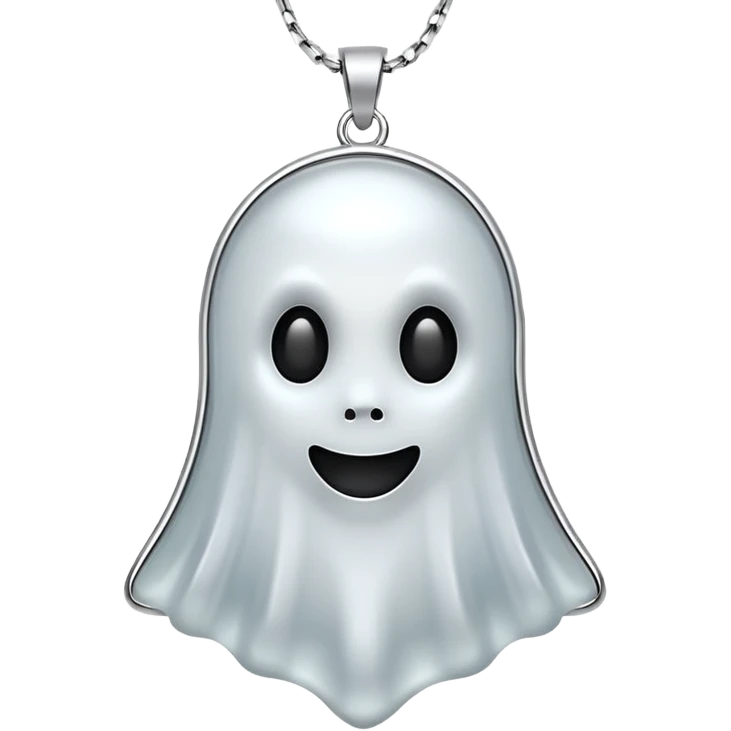 ghost shaped neckless emoji