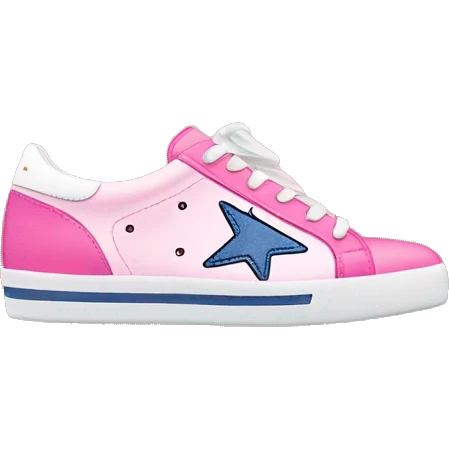 Golden goose pink star sneaker emoji