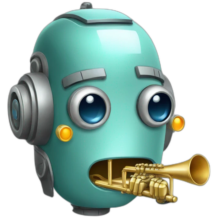 robot with party flute emoji