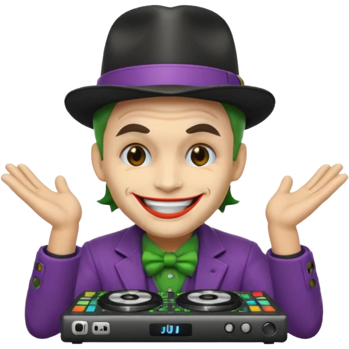 Emoji saying dj joker animation emoji