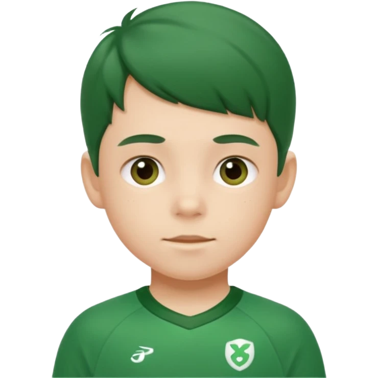 child with green jersey emoji