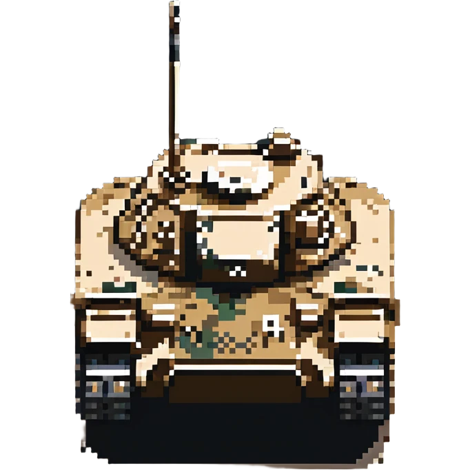 military tank in desert camouflage emoji