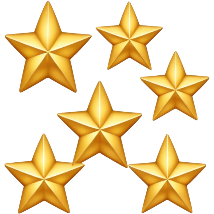 four small golden stars emoji