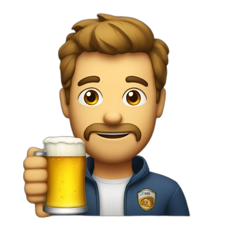 drinking-beer emoji