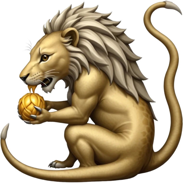 Elder Scrolls Online Lion eating its tail Ouroboro silver emoji