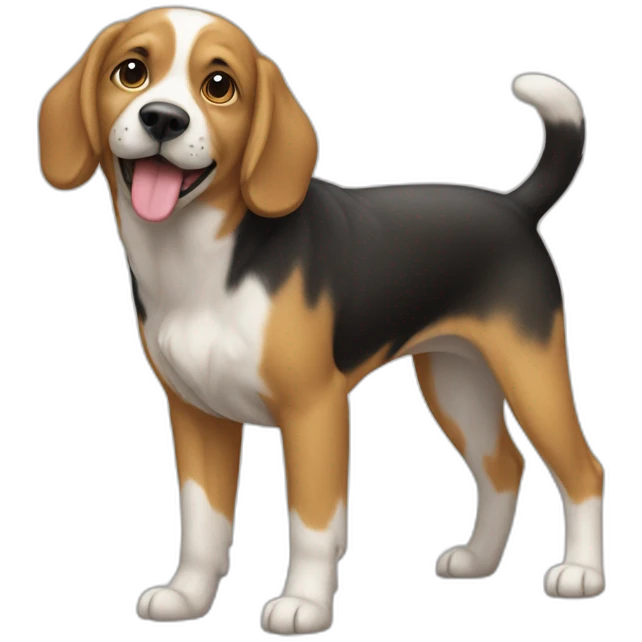Chien sur un chat emoji