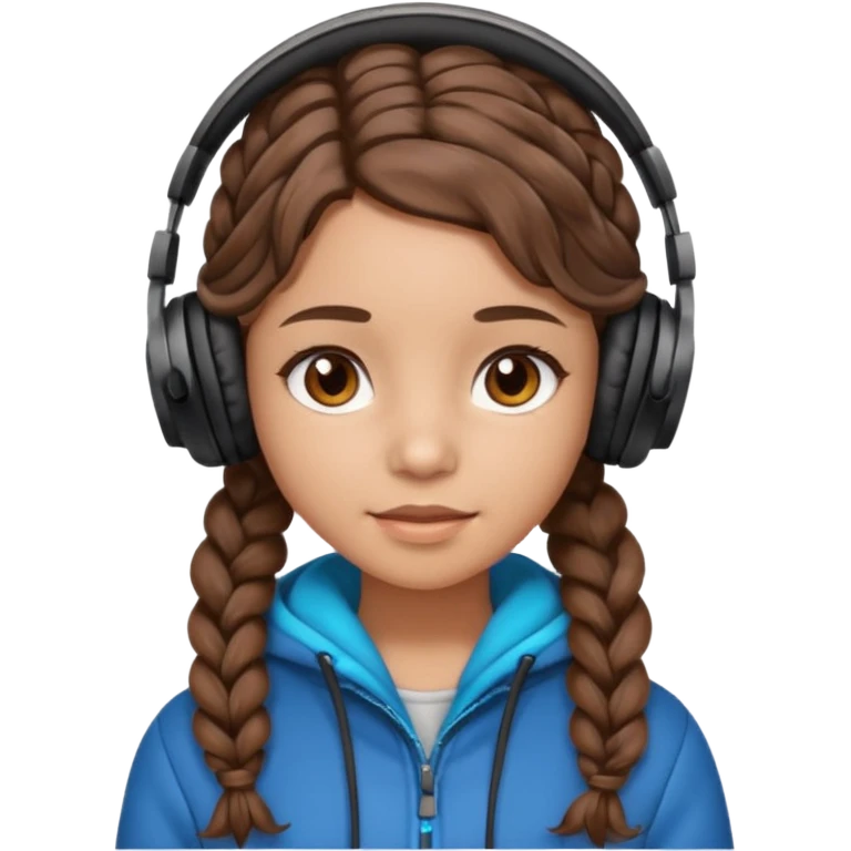 Я хочу дівчину з світлою шкірою корисним волоссям коричне вими очима і з навушниками і в теплому одязі і кучеряве не дуже у косичці  emoji