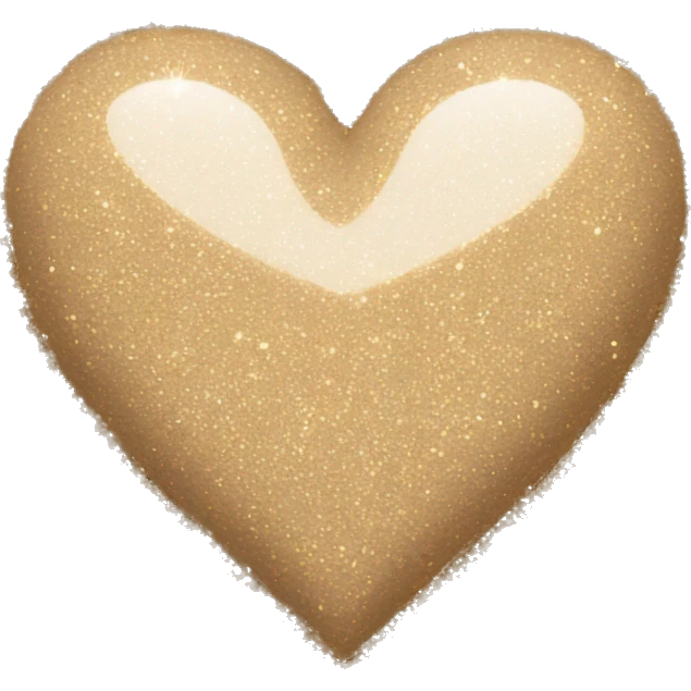 Beige glitter heart emoji