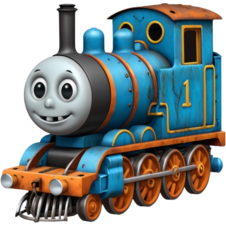 Thomas the Tank Engine died and become abomination  incomprehensible lovecraftian horror emoji