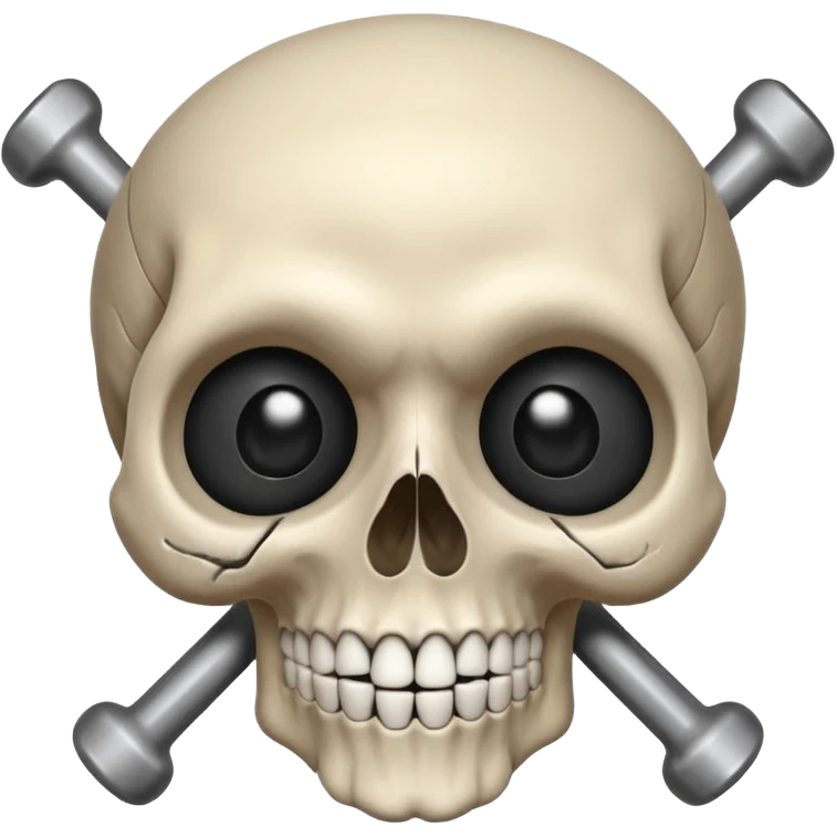 If it's not too difficult, draw a skull with a smile, and have hearts drawn in pencil in its eye sockets, with a transparent background. emoji