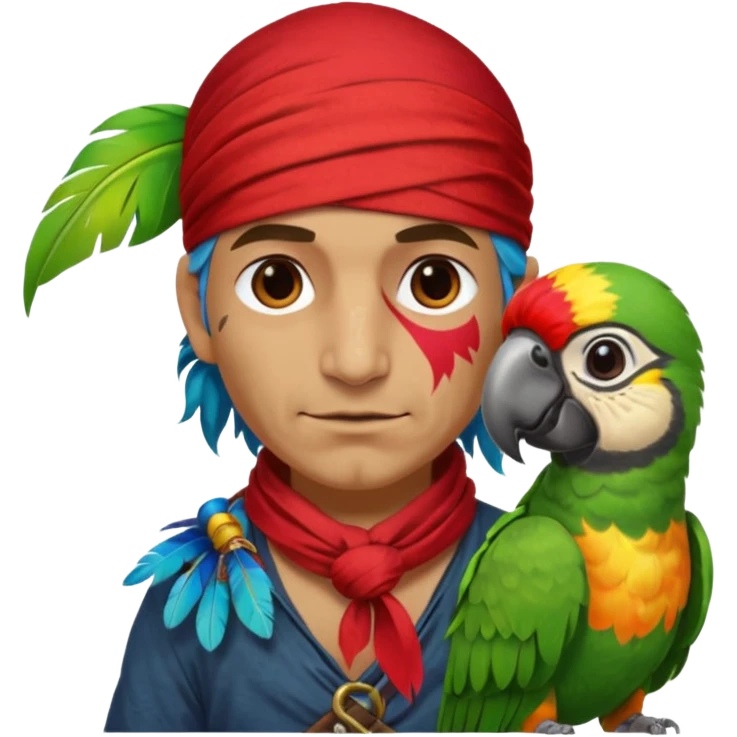 pirate and parrot emoji