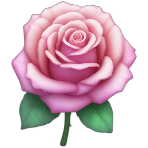 Holographic rose emoji