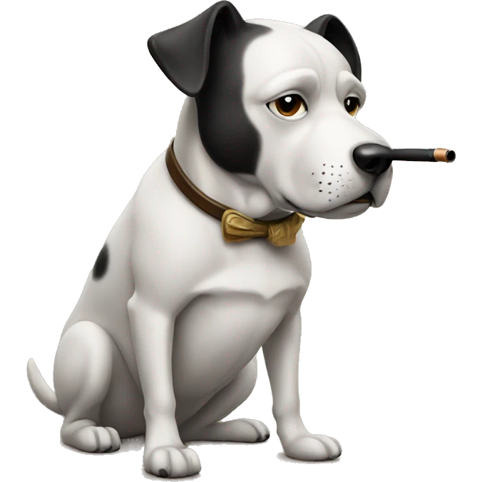 dog smoking a pipe emoji