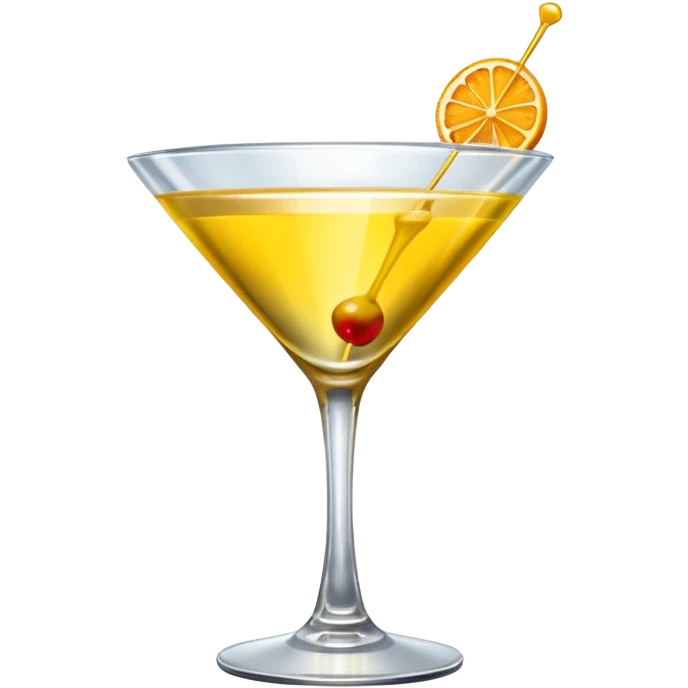 orangeish yellow in martini glass
 emoji