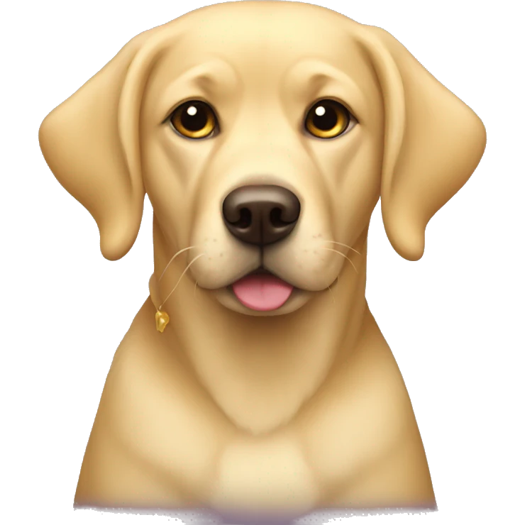 yellow lab with bows in it’s hair emoji
