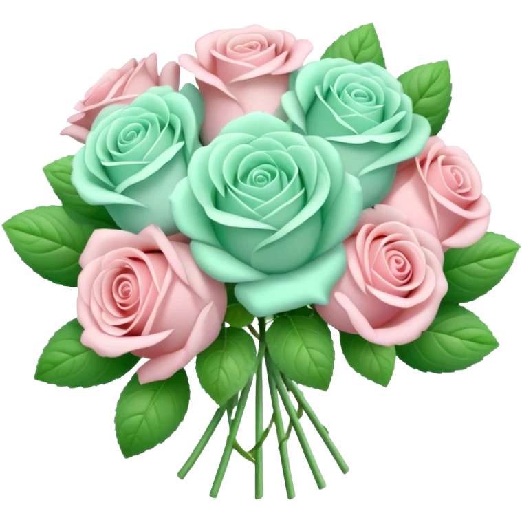 Mint rose bouquet  emoji