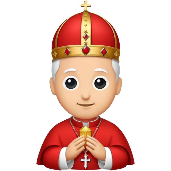 pope emblem red holy emoji
