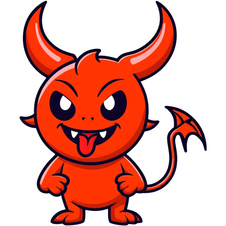 Devil with tongue sticking out   emoji