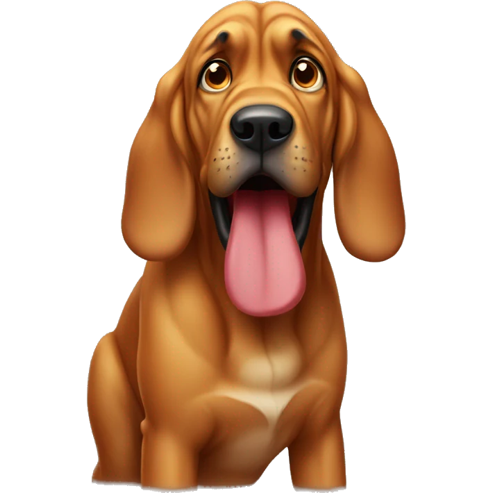 Bloodhound drooling emoji