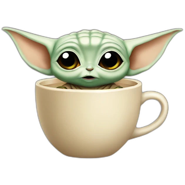 baby yoda take a cup emoji