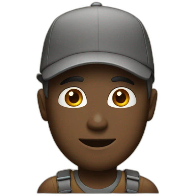 Homme avec couoe casquette emoji