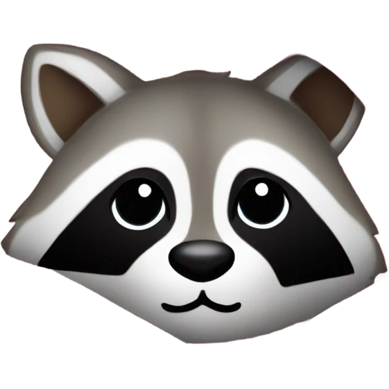 Raccoon wrapped in a light pink blanket emoji