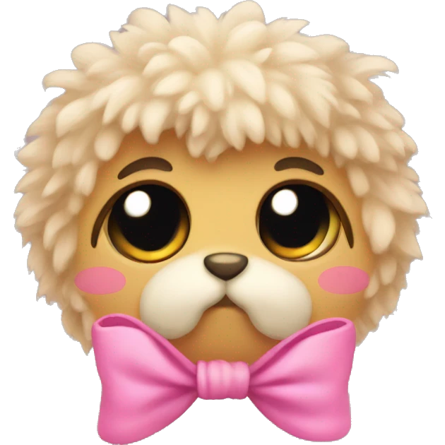 Cute fuzzy bow emoji