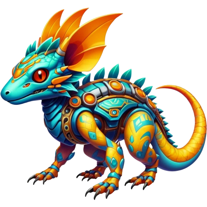  exotic tropical cyber-Protogen-Fakémon-Vernid-creature emoji