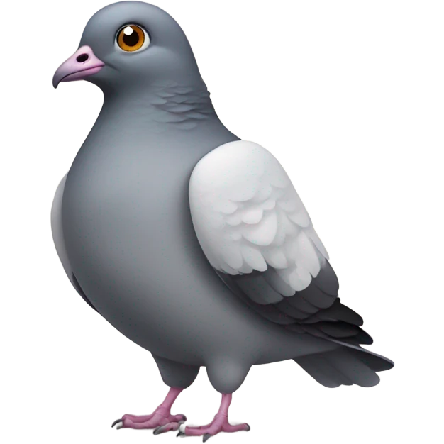 Pigeon with heart eyes emoji