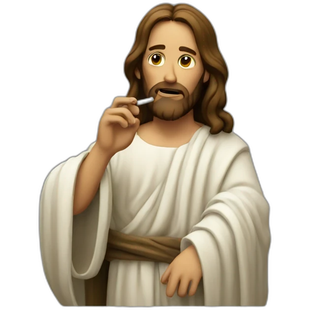 Jesus-smoking emoji
