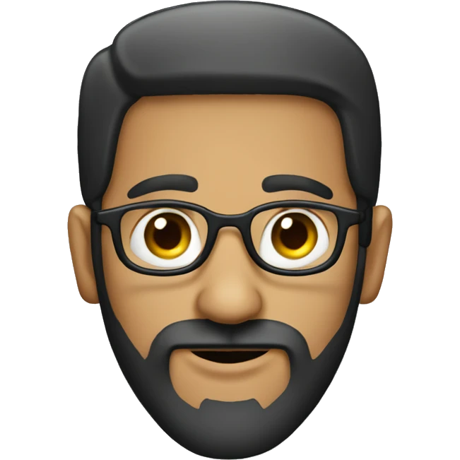Homme arabe avec une barbe lunette emoji