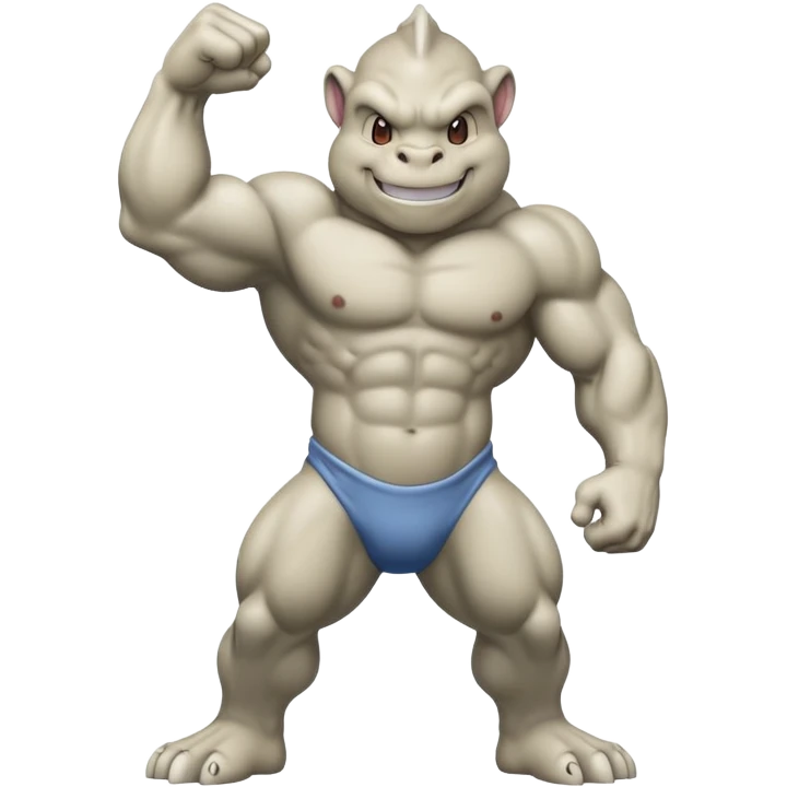 Machop smiling standing pose emoji