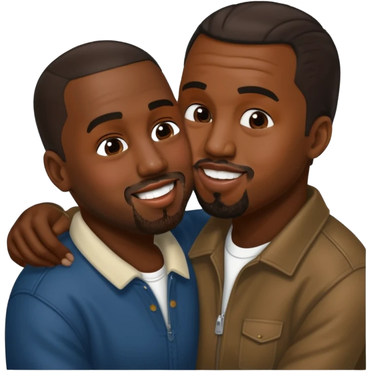 Kanye kissing diddy  emoji
