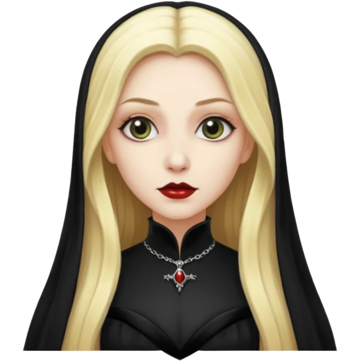 Bride of Dracula with long blonde hair emoji
