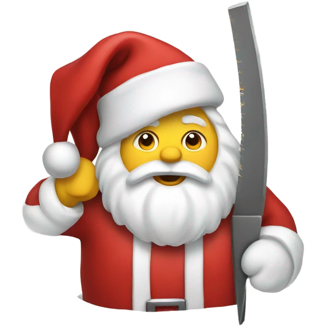 Santa with a handsaw  emoji