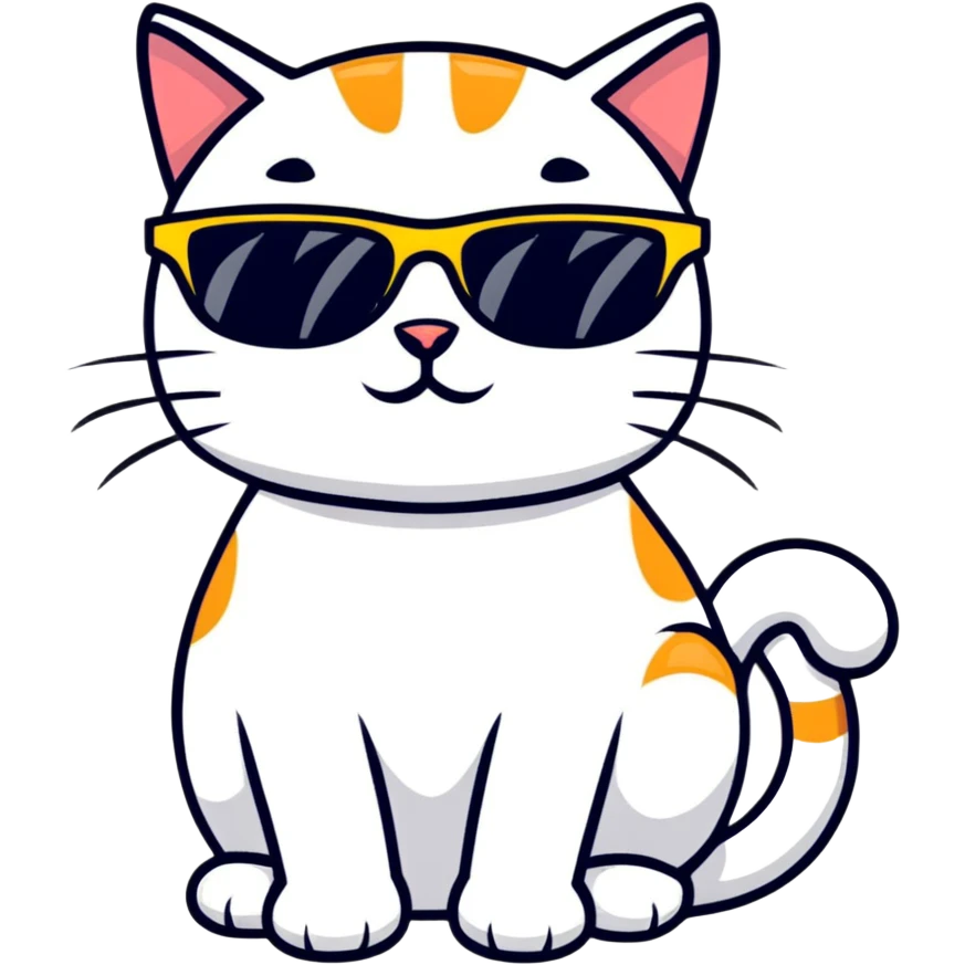 Cat with sunglasses emoji
