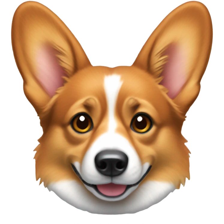 Red pembroke welsh corgi, black snout emoji