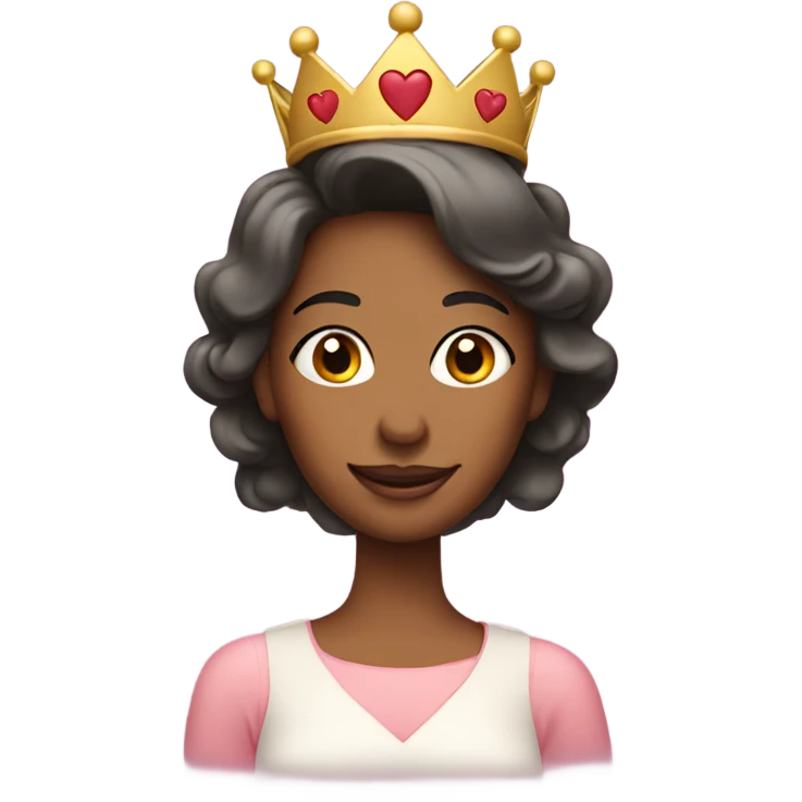 Mom with princess crown and hearts  emoji