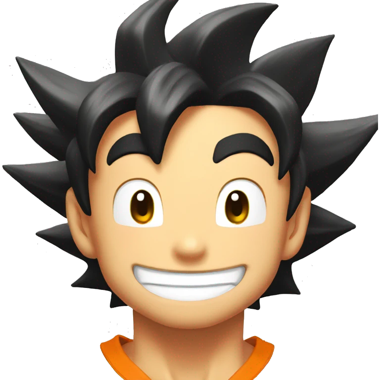 Goku smiling happily  emoji