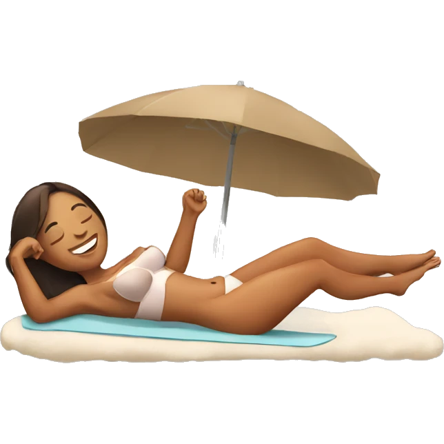 women sunbathing emoji