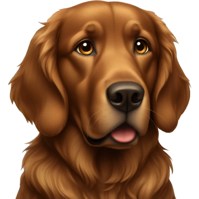 Dark brown golden retriever  emoji