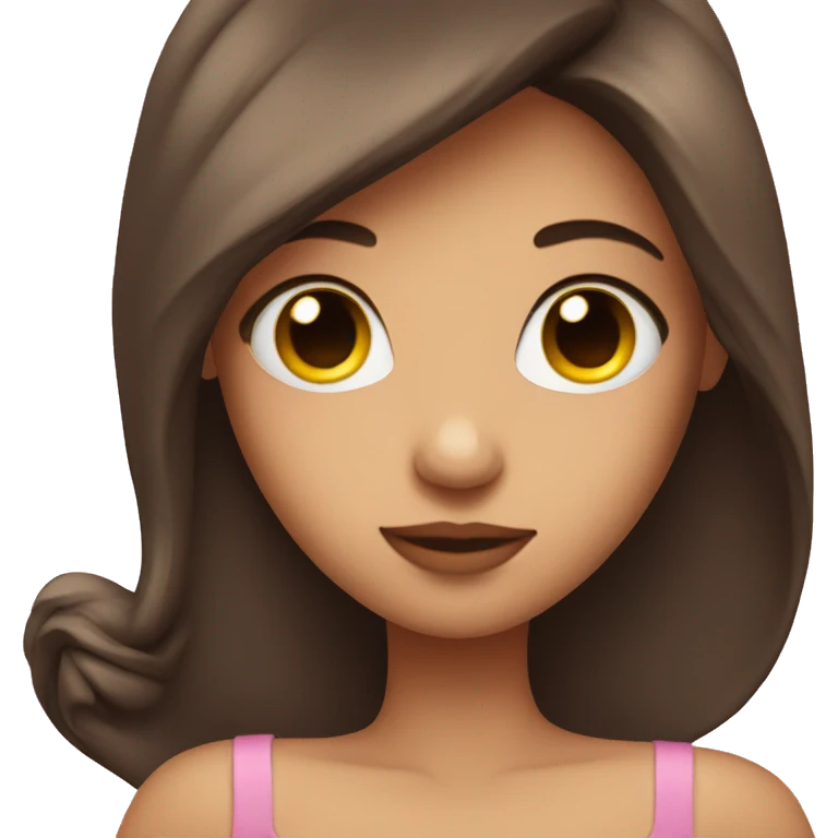 emoji girl in love with heart on hand emoji