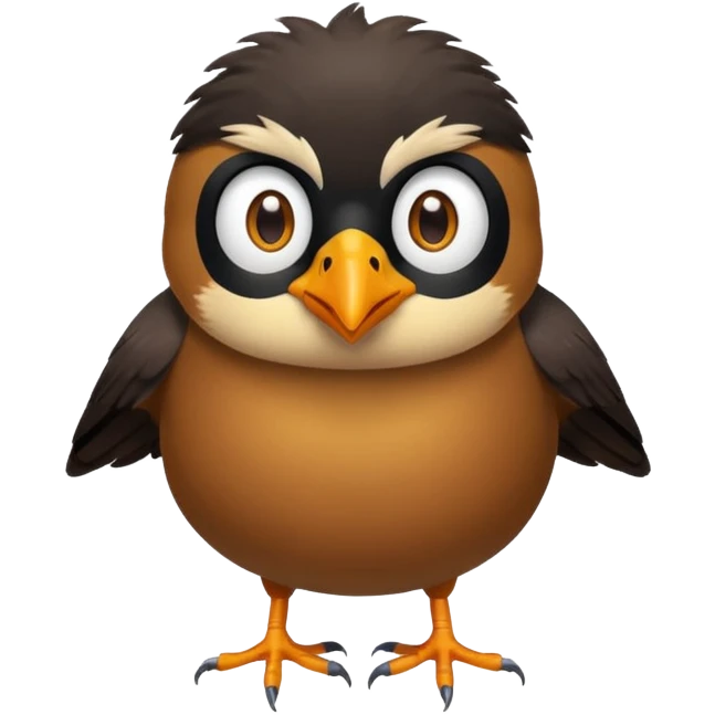 A cute common myna bird cute emoji emoji