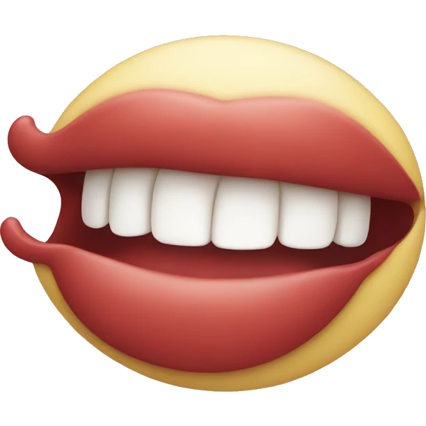 Smiley biting lip  emoji