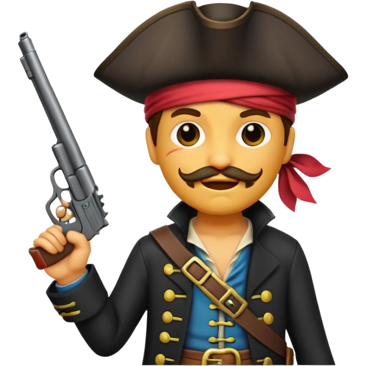 Pirates emoji holding gu emoji