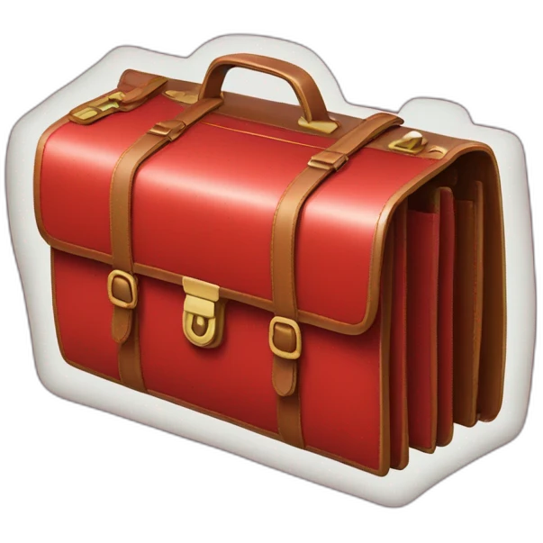 red briefcase opened full money inside emoji
